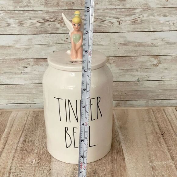 NWT Gorgeous 3D Rae Dunn Disney Canister White Ceramic Tinkerbell Tinker Bell - Picture 10 of 12
